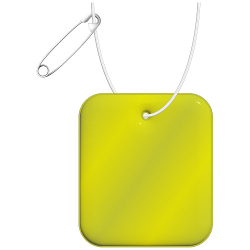 Attache réfléchissante publicitaire rectangulaire Jaune néon
